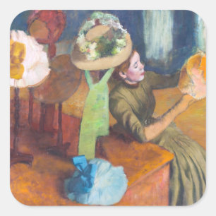 Sticker Carré Edgar Degas - La boutique de chapeaux