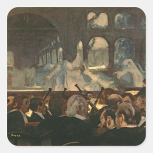 Sticker Carré Edgar Degas   la scène de ballet, l'opéra de