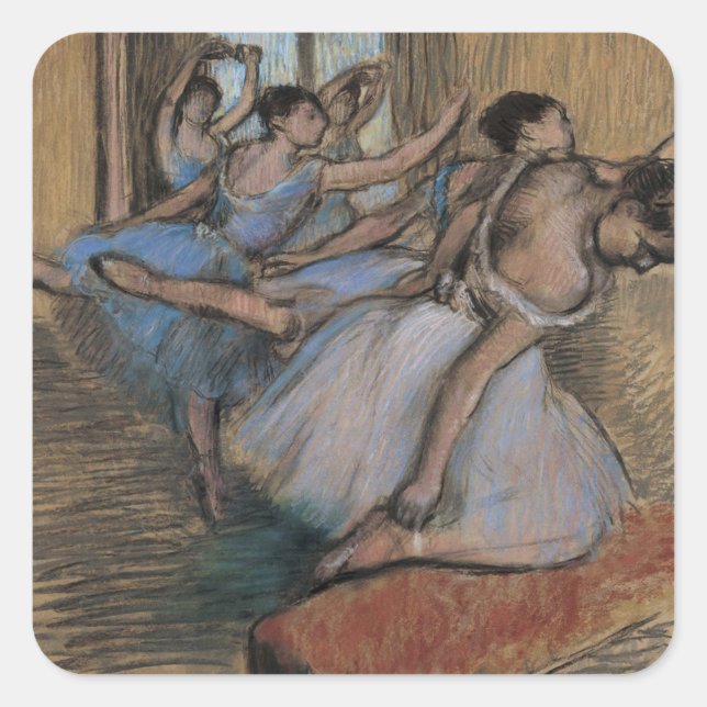 Sticker Carré Edgar Degas | Les Danseurs (Devant)
