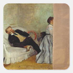 Sticker Carré Edgar Degas Monsieur et Madame Edouard Manet