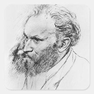 Sticker Carré Edgar Degas   Portrait d'Edouard Manet