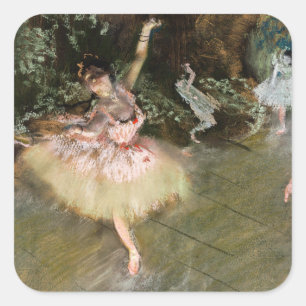 Sticker Carré Edgar Degas - The Star 1878