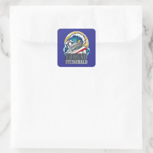 Sticker Carré Edmund Fitzgerald Hommage au navire légendaire