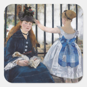Sticker Carré Edouard Manet - La Gare