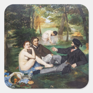 Sticker Carré Edouard Manet - Le déjeuner sur l'herbe