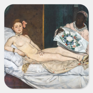 Sticker Carré Edouard Manet - Olympia