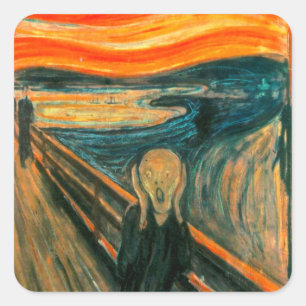 Sticker Carré EDVARD MUNCH - Le cri 1893