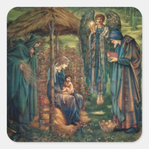 Sticker Carré Edward Burne-Jones : Étoile de Bethlehem