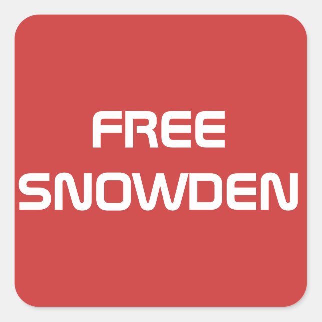 Sticker Carré Edward Snowden libre (Devant)