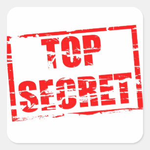 Sticker Carré Effet tampon en haut secret