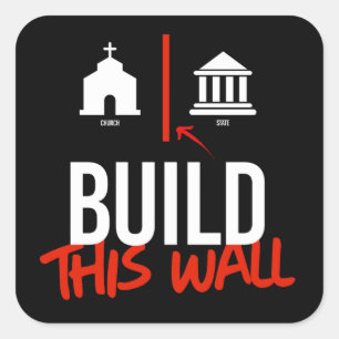 Sticker Carré Église et État séparés