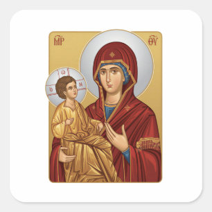 Sticker Carré Église orthodoxe d'Europe de l'Est Sainte Mère de