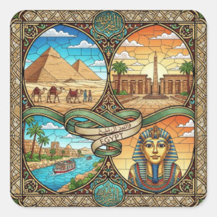 STICKER CARRÉ ÉGYPTE