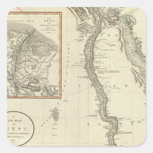 Sticker Carré Égypte 8 (Devant)