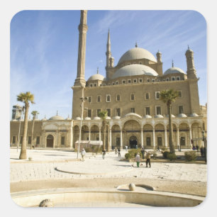 Sticker Carré Egypte, Le Caire. L'imposante mosquée Mohammed Al