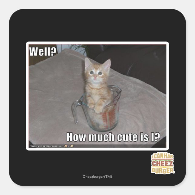 Sticker Carré Eh bien ? (Devant)