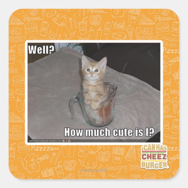 Sticker Carré Eh bien ? (Devant)