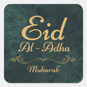 STICKER CARRÉ EID AL ADHA MUBARAK 2025