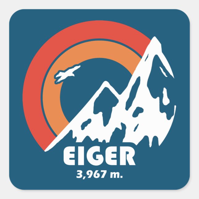 Sticker Carré Eiger Sun Eagle (Devant)