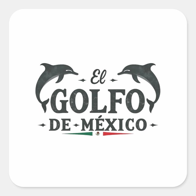 Sticker Carré El Golfo De Mexico Golfe du Mexique (Devant)