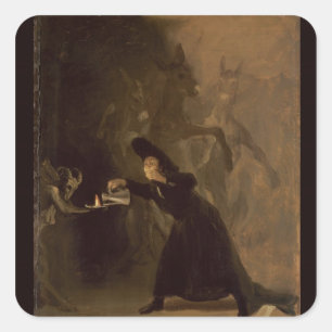 Sticker Carré EL Hechizado de Francisco Jose de Goya y Lucientes