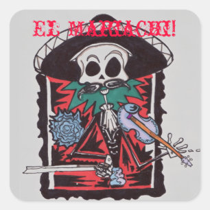 Sticker Carré El Mariachi !