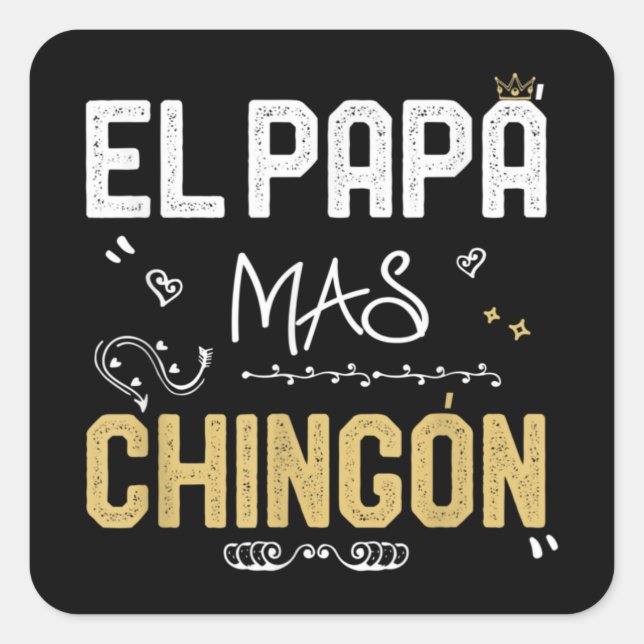 Sticker Carré El Papa Mas Chingon espagnol papa Cool mexicain (Devant)