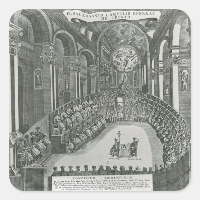 Sticker Carré El Sacrosanto Concilio General de Trento (Devant)