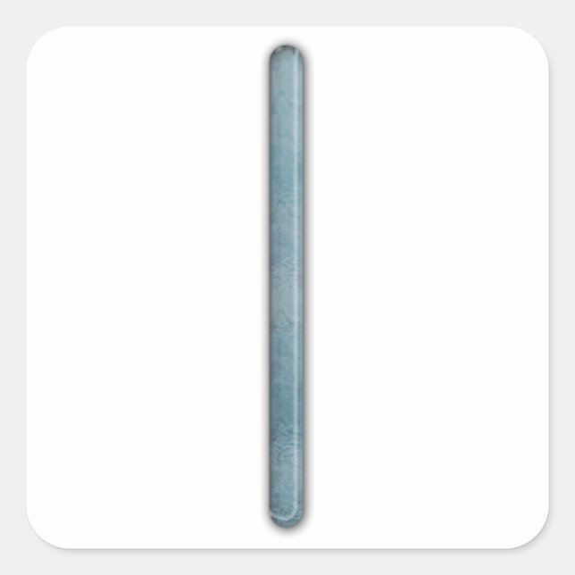 Sticker Carré Elder Futhark Rune Isa (Devant)