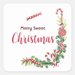 Sticker Carré Élégance menthe poivrée