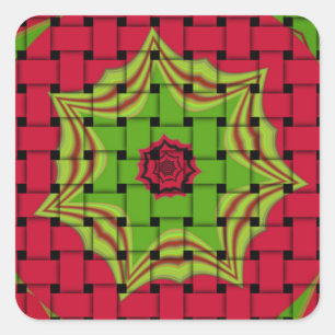 Sticker Carré Elégant Africain Lovely Tissé motif d'impression v