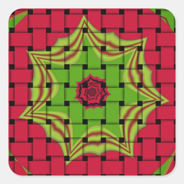 Sticker Carré Elégant Africain Lovely Tissé motif d'impression v (Devant)