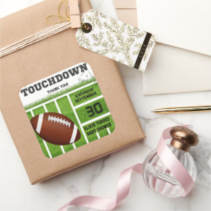 Sticker Carré Élégant Baby shower de football tactile