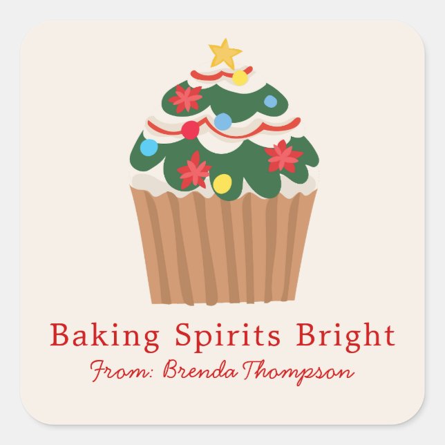 Sticker Carré Elegant Baking Spirits Bright Modern Food Cute (Devant)