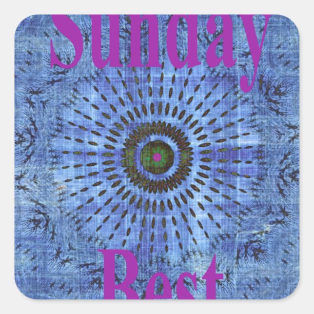 Sticker Carré Elégant bleu denim motif vectoriel impression art  (Devant)