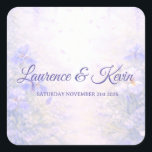 Sticker carré Elegant Botanical Wedding<br><div class="desc">Sticker carré Elegant Botanical Wedding</div>