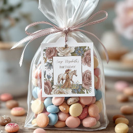 Sticker Carré Elegant Horse Lover Birthday 