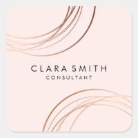 Elégant minimaliste faux rose or géométrique rose