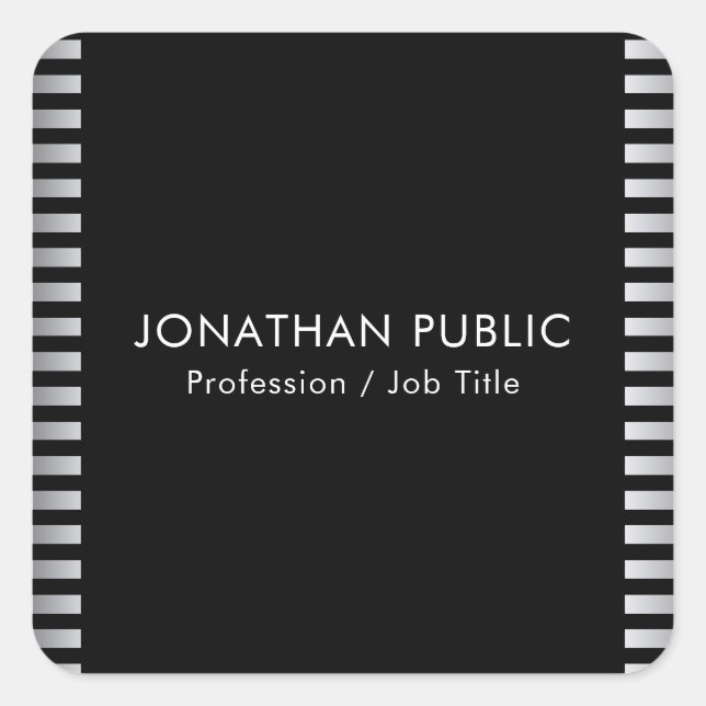 Sticker Carré Elégant Modèle moderne sur mesure (Devant)