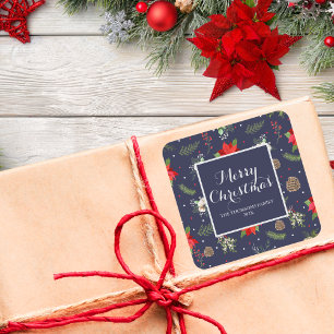 Sticker Carré Élégant Motif de Fête de la Fête de la Fête de la 