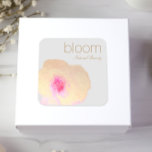 Sticker Carré Elégant or Floral Aquarelle Fleur<br><div class="desc">Image originale de Maura Reed. Pour obtenir d'autres documents marketing correspondants,  veuillez me contacter à l'adresse maurareed.designs@gmail.com. Pour plus de logos préfabriqués visitez logoevolution.co.</div>