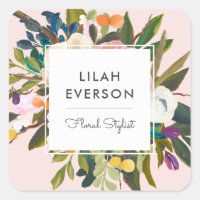 Élégant Painé Floral produit d'affaires | Blush