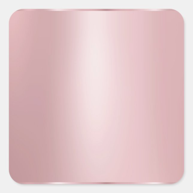 Sticker Carré Élégant Rose Gold Blank Modèle moderne tendance (Devant)