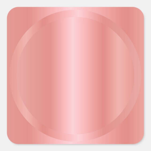 Sticker Carré Élégant Rose Gold Personnalisé Ajoutez Votre Texte (Devant)