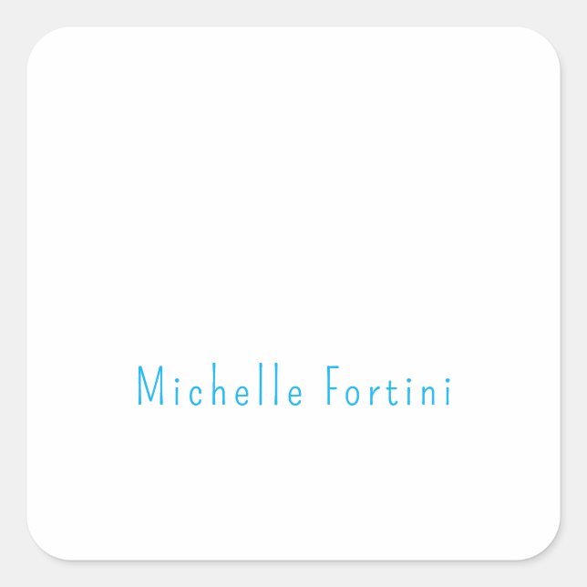 Sticker Carré Élégant Simple Minimaliste (Devant)