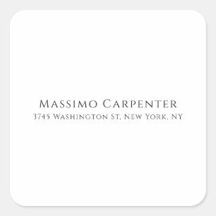 Sticker Carré Élégant Simple Moderne Minimaliste