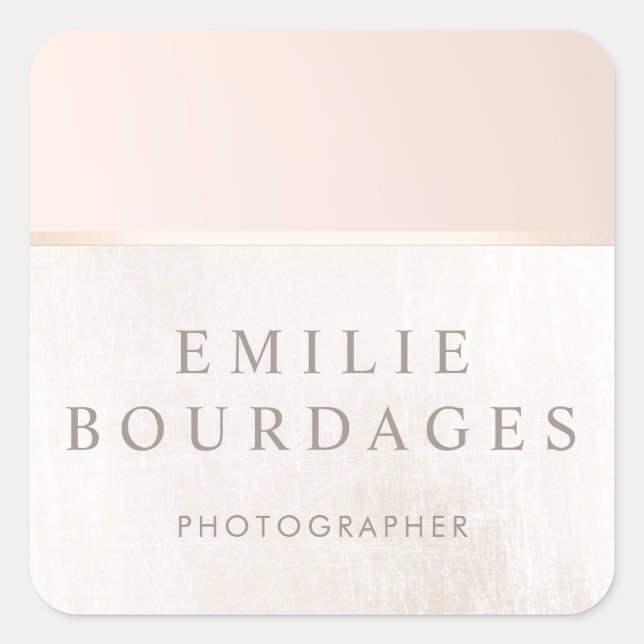 Sticker Carré Elégant Spa de jour et Salon Marbre blanc rose pâl (Devant)