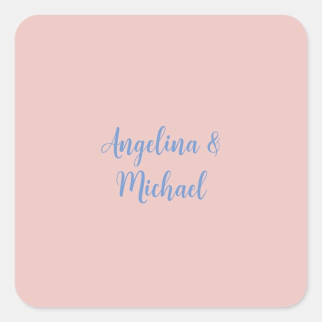 Sticker Carré Élégant stylish tendance Unique Noms Calligraphie (Devant)