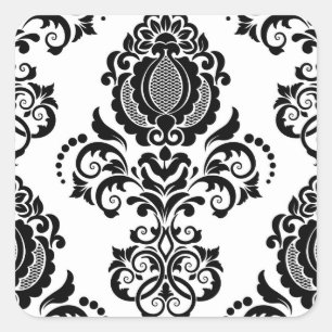 Sticker Carré Elégant Vintage Damask Texture sans joint