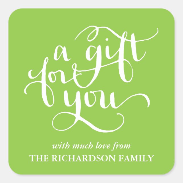 STICKER CARRÉ ÉLÉGANTE BALISERIE DE BALISES DE BALISES DE SCRIPT (Devant)